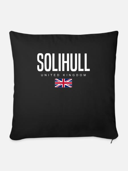 Solihull England Großbritannien - Sofakissenbezug 45 x 45 cm - Schwarz