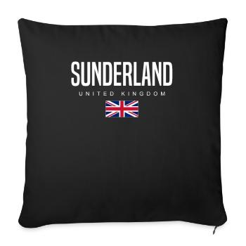 Sunderland, Angleterre, Royaume-Uni - Housse de coussin décorative 45 x 45 cm - noir - Devant