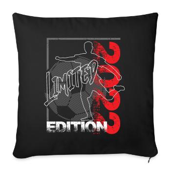 Édition limitée 2022 Édition limitée Football - Housse de coussin décorative 45 x 45 cm - noir - Devant
