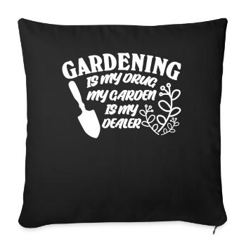 Gardener Gardening Garden - Sofa pillowcase 17,3'' x 17,3'' (45 x 45 cm) - black - Front