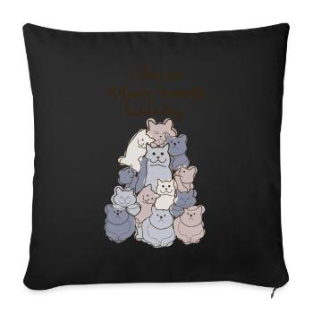 Veterinary Assistant Cats Veterinarian - Sofa pillowcase 17,3'' x 17,3'' (45 x 45 cm) - black - Front