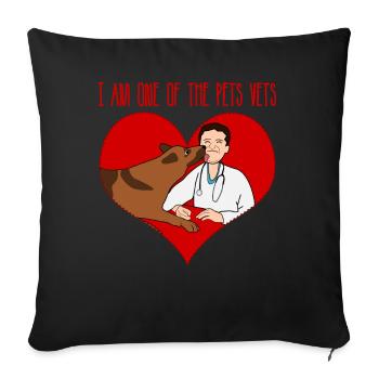 Veterinary Assistant Dog Veterinarian - Sofa pillowcase 17,3'' x 17,3'' (45 x 45 cm) - black - Front