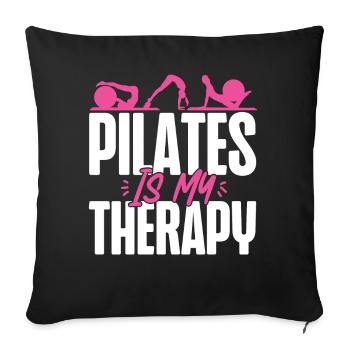 Pilates Instructor Teacher Pilates - Sofa pillowcase 17,3'' x 17,3'' (45 x 45 cm) - black - Front