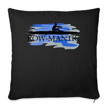Rowing Club Romantic Rowing Boat - Sofakissenbezug 45 x 45 cm - Schwarz - Vorne