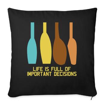 Rowing Boat Rowing Club - Sofa pillowcase 17,3'' x 17,3'' (45 x 45 cm) - black - Front