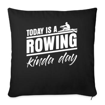 Rowing Club Paddle Rowing Boat - Sofa pillowcase 17,3'' x 17,3'' (45 x 45 cm) - black - Front