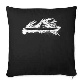 Rowing Boat Rowing Club - Sofa pillowcase 17,3'' x 17,3'' (45 x 45 cm) - black - Front