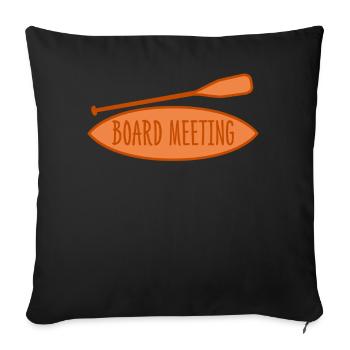 Réunion du conseil d’administration du SUP stand up paddle - Housse de coussin décorative 45 x 45 cm - noir - Devant