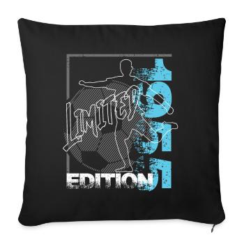 Limited Edition 1955 Limited Edition Fußball - Sofakissenbezug 45 x 45 cm - Schwarz - Vorne