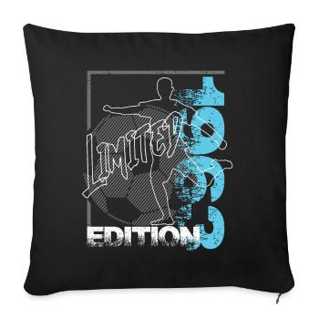Limited Edition 1963 Limited Edition Football - Sofa pillowcase 17,3'' x 17,3'' (45 x 45 cm) - black - Front