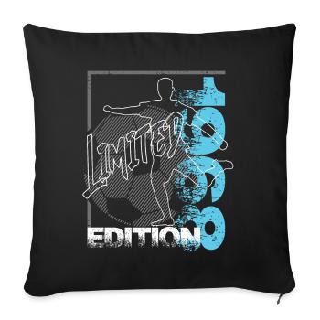 Limited Edition 1968 Limited Edition Football - Sofa pillowcase 17,3'' x 17,3'' (45 x 45 cm) - black - Front