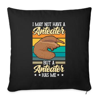 Fourmilier n’a pas d’ours fourmilier - Housse de coussin décorative 45 x 45 cm - noir - Devant