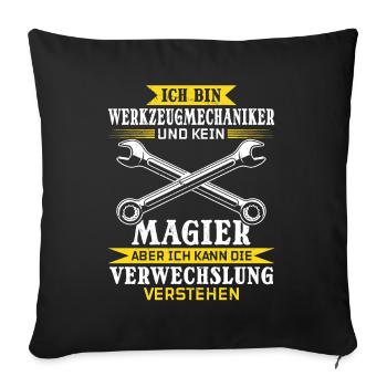 Je suis un outilleur et non un magicien - Housse de coussin décorative 45 x 45 cm - noir - Devant