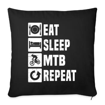 Cyclisme Hommes VTT Vététistes Femmes Cyclisme - Housse de coussin décorative 45 x 45 cm - noir - Devant