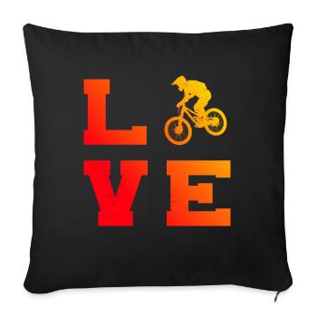 VTT Femme Hommes Cyclisme Cyclisme VTT - Housse de coussin décorative 45 x 45 cm - noir - Devant