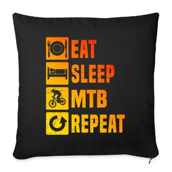 Cyclisme Cyclisme VTT Cycliste - Housse de coussin décorative 45 x 45 cm - noir - Devant