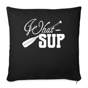 SUP Board Joke Stand up Paddling - Housse de coussin décorative 45 x 45 cm - noir - Devant