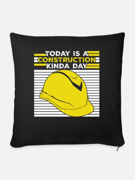 Construction Site Construction Manager - Sofakissenbezug 45 x 45 cm - Schwarz