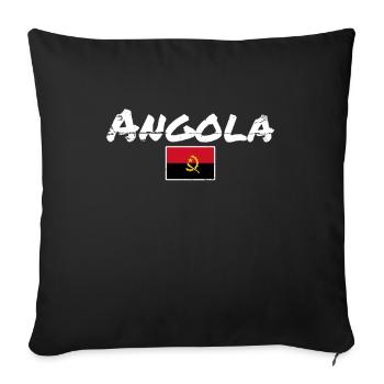 Angola Vintage Angolan Flag Angolan - Sofa pillowcase 17,3'' x 17,3'' (45 x 45 cm) - black - Front