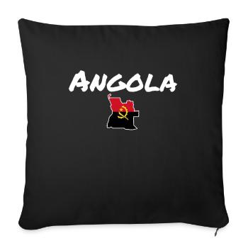 Angola Map Angolan Flag Angolan - Sofa pillowcase 17,3'' x 17,3'' (45 x 45 cm) - black - Front
