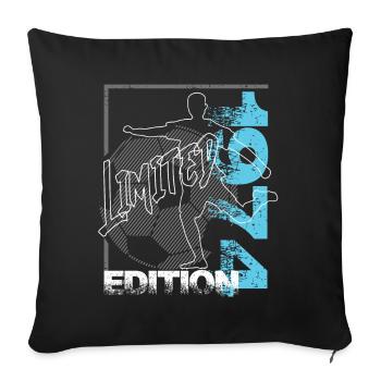 Édition limitée 1974 Édition limitée Football - Housse de coussin décorative 45 x 45 cm - noir - Devant