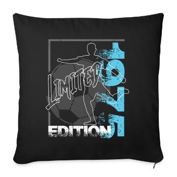 Édition limitée 1975 Édition limitée Football - Housse de coussin décorative 45 x 45 cm - noir - Devant