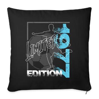 Limited Edition 1971 Limited Edition Football - Sofa pillowcase 17,3'' x 17,3'' (45 x 45 cm) - black - Front