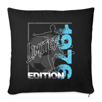 Édition limitée 1976 Édition limitée Football - Housse de coussin décorative 45 x 45 cm - noir - Devant