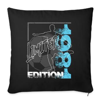 Édition limitée 1981 Édition limitée Football - Housse de coussin décorative 45 x 45 cm - noir - Devant