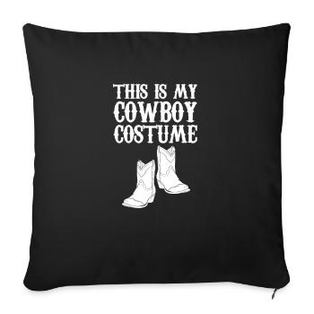 Cowboy Cowboy bottes Western cadeau - Housse de coussin décorative 45 x 45 cm - noir - Devant