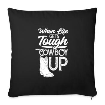 Cowboy Cowboy bottes Western cadeau - Housse de coussin décorative 45 x 45 cm - noir - Devant