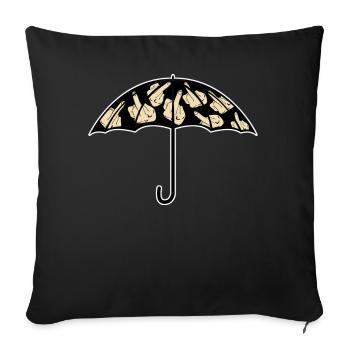 Umbrella with middle fingers Umbrellas - Sofa pillowcase 17,3'' x 17,3'' (45 x 45 cm) - black - Front