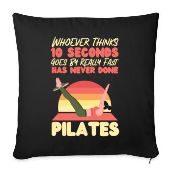 Pilates Instructor Teacher Retro - Sofa pillowcase 17,3'' x 17,3'' (45 x 45 cm) - black - Front