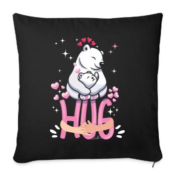 Funny - Cuddle Funny Bear - Sofa pillowcase 17,3'' x 17,3'' (45 x 45 cm) - black - Front