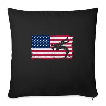 Lutte - Housse de coussin décorative 45 x 45 cm - noir - Devant