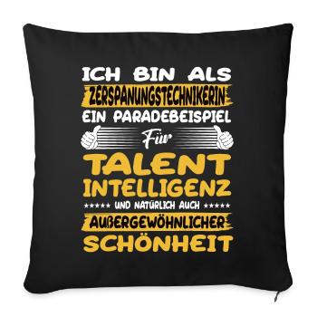machining technician is a prime example of - Sofa pillowcase 17,3'' x 17,3'' (45 x 45 cm) - black - Front