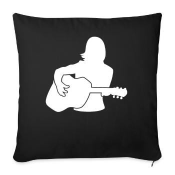 Guitarist Melody Gift Highlight - Sofa pillowcase 17,3'' x 17,3'' (45 x 45 cm) - black - Front