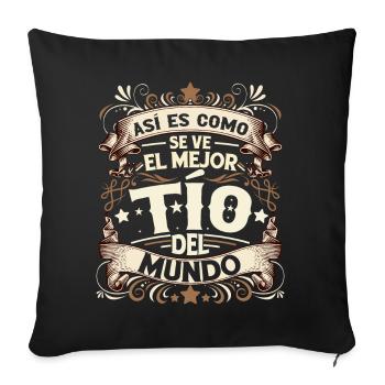 This is what the best guy in the world looks like - Sofa pillowcase 17,3'' x 17,3'' (45 x 45 cm) - black - Front