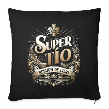Super Oncle Édition Deluxe - Housse de coussin décorative 45 x 45 cm - noir - Devant