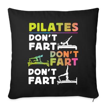 Instructeur de Pilates Enseignant - Housse de coussin décorative 45 x 45 cm - noir - Devant
