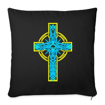 Cross Crosses Crucifix Church Jesus God - Sofa pillowcase 17,3'' x 17,3'' (45 x 45 cm) - black - Front