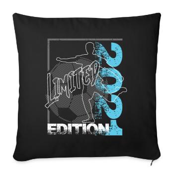 Limited Edition 2021 Limited Edition Football - Sofa pillowcase 17,3'' x 17,3'' (45 x 45 cm) - black - Front