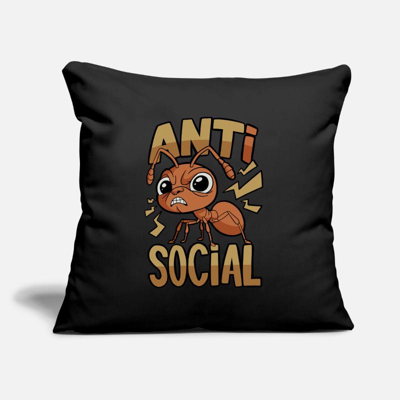 Fourmi antisociale Housse de coussin décorative 45 x 45 cm
