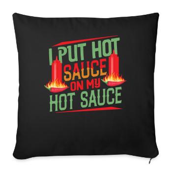 Spicy Food Pepper Lover Outfit for Spicy - Sofa pillowcase 17,3'' x 17,3'' (45 x 45 cm) - black - Front