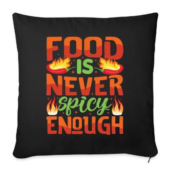 Ça a l’air chaud – fille avec du piment fort et - Housse de coussin décorative 45 x 45 cm - noir - Devant