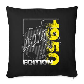 Limited Edition 1950's Limited Edition Football - Sofa pillowcase 17,3'' x 17,3'' (45 x 45 cm) - black - Front