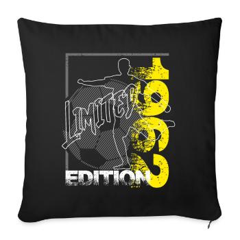 Édition limitée 1962 Édition limitée Football - Housse de coussin décorative 45 x 45 cm - noir - Devant
