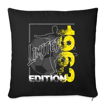 Édition limitée 1963 Édition limitée Football - Housse de coussin décorative 45 x 45 cm - noir - Devant