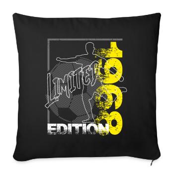Limited Edition 1968 Limited Edition Football - Sofa pillowcase 17,3'' x 17,3'' (45 x 45 cm) - black - Front