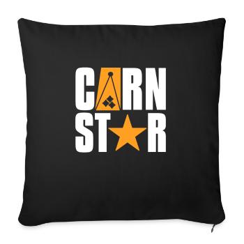 Cornhole pouf trou aveugle cadeau - Housse de coussin décorative 45 x 45 cm - noir - Devant